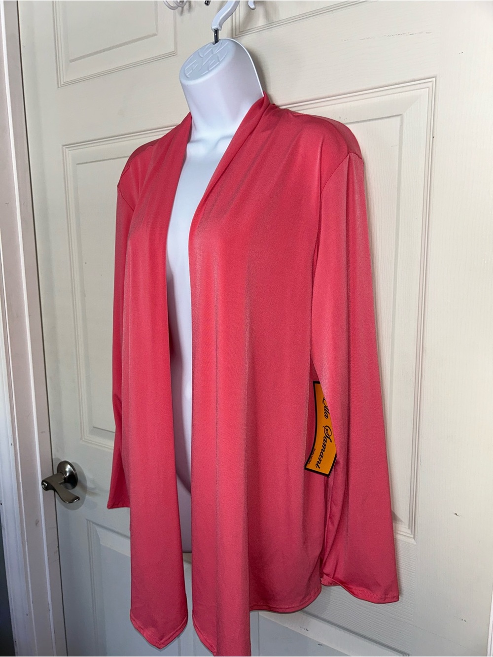 Lightweight Coral Open-Front Cardigan - Unbranded